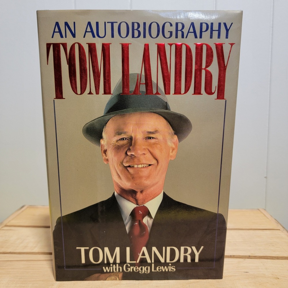 Tom Landry An Autobiography Hardcover Book Dallas Cowboys NFL Coach Zondervan